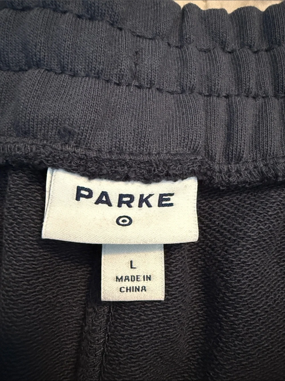 Parke Navy Elastic Waist Drawstring Athletic Shorts